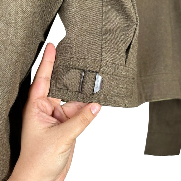 1950s Miller Gabbe Limited Medium Women's Military Jacket Vintage 50s Army Wool - Picture 11 of 15